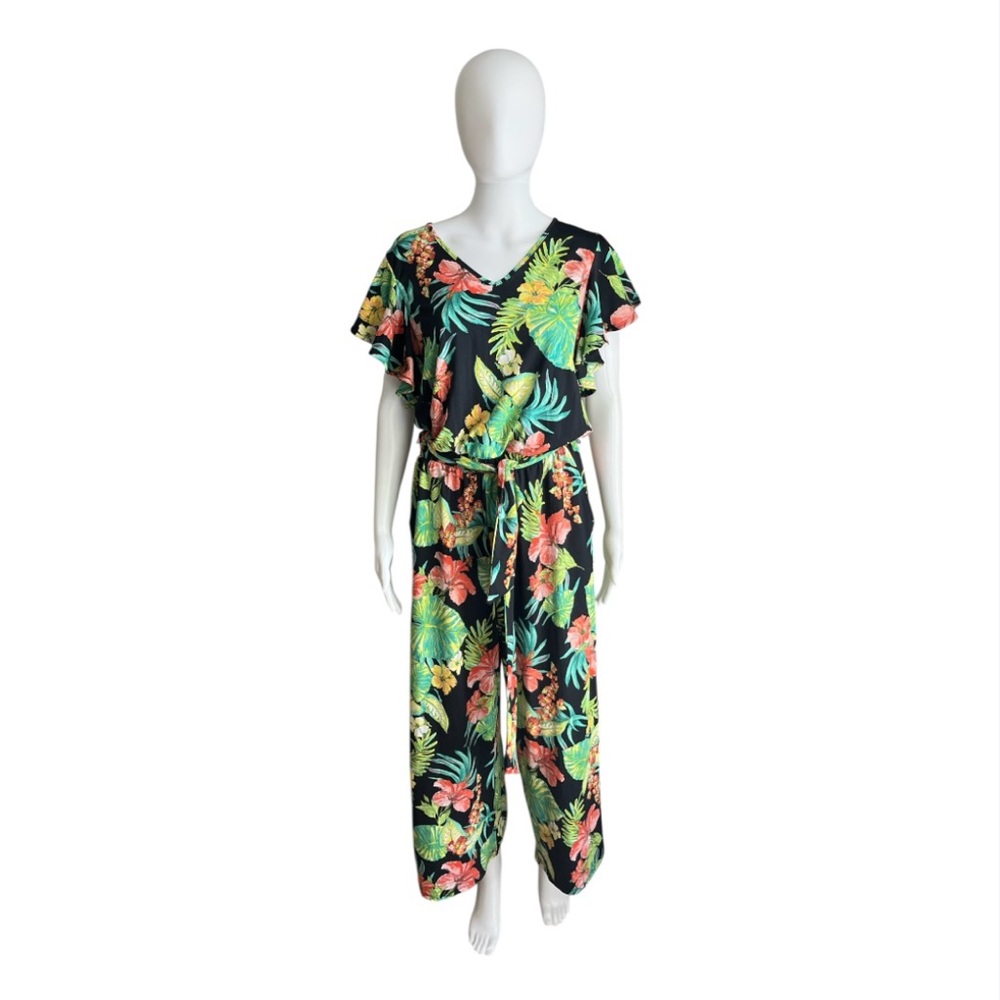 Signature Collection Tropical Floral Jumpsuit Size S (4-6)